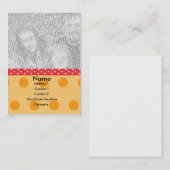 水玉模様の写真カード 名刺 (正面/裏面)