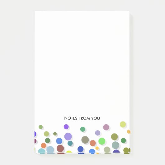 水玉模様の小石パターン数々のな色の抽象芸術 ポストイット (正面)