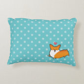水玉模様の幸せなコーギーの枕 アクセントクッション (裏面)