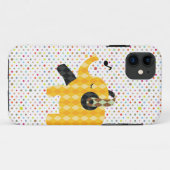 水玉模様の幸せな踊り象のiPhone 5の場合 Case-Mate iPhoneケース (裏面(横))