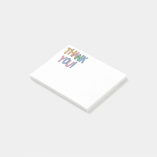 水玉模様の文字の表現ありがとう ポストイット (アングル)