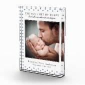 水玉模様の日私は私のパパの写真の子供部屋Decorに会った フォトブロック (右)