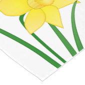 水玉模様の明るい黄色の水仙 ショートテーブルランナー (コーナー)