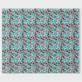 水玉模様の水色、抽象芸術パターン。 ラッピングペーパー (フラット)