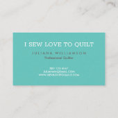 水玉模様の生地のキルトパターン 名刺 (裏面)