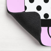 水玉模様の第40誕生日記念日のケーキ マウスパッド (コーナー)