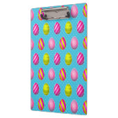 水玉模様の背景のカラフルなイースターエッグ クリップボード (左)