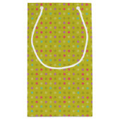 水玉模様の背景パターン スモールペーパーバッグ (裏面)