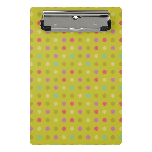 水玉模様の背景パターン ミニクリップボード (正面)