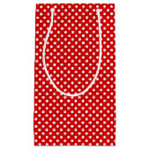 水玉模様の背景 スモールペーパーバッグ (正面)