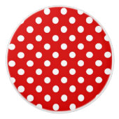 水玉模様の背景 セラミックノブ (正面)