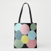 水玉模様の色バミューダ トートバッグ (正面)