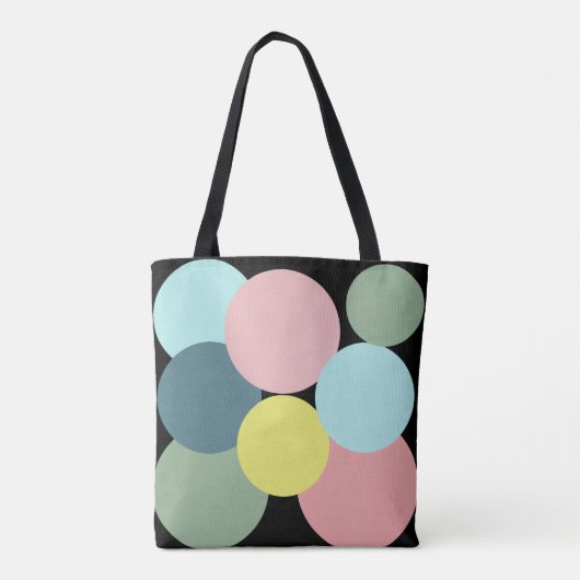 水玉模様の色バミューダ トートバッグ (裏面)