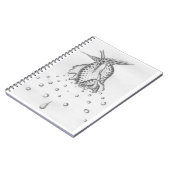 水玉模様の花弁の低下のノート ノートブック (左側)