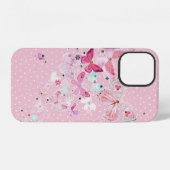 水玉模様の蝶々 iPhoneケース (裏面横)
