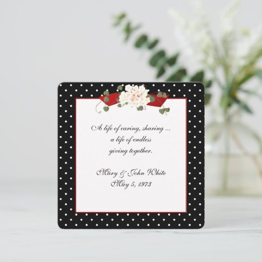 水玉模様の誓願の更新式 招待状 (スタンド正面)