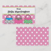 水玉模様の財布のハンドバッグのギフトカードテレホンカード コーリングカード (正面/裏面)