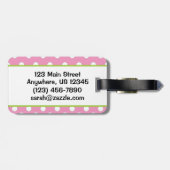 水玉模様の財布のハンドバッグの荷物のラベル ラゲッジタグ (裏面横)