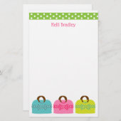 水玉模様の財布パーソナライズされた文具 (正面/裏面)