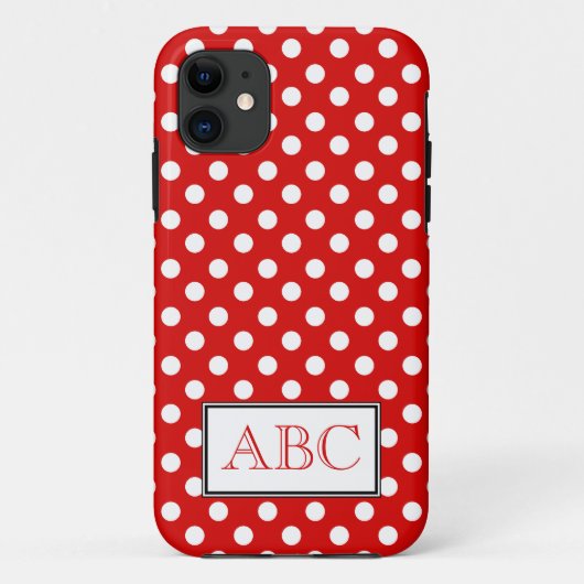 水玉模様の赤く及び白いiPhone 5の箱 Case-Mate iPhoneケース (裏面)