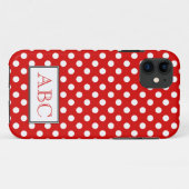 水玉模様の赤く及び白いiPhone 5の箱 Case-Mate iPhoneケース (裏面(横))