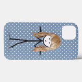 水玉模様の金髪の棒人間女子 Case-Mate iPhoneケース (裏面 (横))