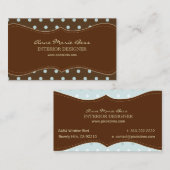 水玉模様の青いチョコレートの名刺 名刺 (正面/裏面)