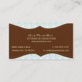 水玉模様の青いチョコレートの名刺 名刺 (裏面)