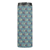 水玉模様の魚パターン タンブラー (裏面)