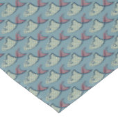 水玉模様の魚パターン テーブルクロス (アングル)