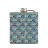 水玉模様の魚パターン フラスク (裏面)