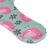 水玉模様の鳥花 カッティングボード (角)