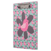 水玉模様の鳥花 クリップボード (左)