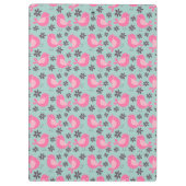 水玉模様の鳥花 クリップボード (裏面)