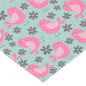 水玉模様の鳥花 ショートテーブルランナー (コーナー)