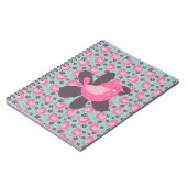 水玉模様の鳥花 ノートブック (左側)