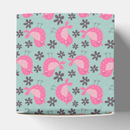 水玉模様の鳥花 フェイバーボックス (上部)