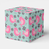 水玉模様の鳥花 フェイバーボックス (裏面サイド)