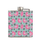 水玉模様の鳥花 フラスク (裏面)