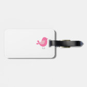 水玉模様の鳥花 ラゲッジタグ (裏面横)