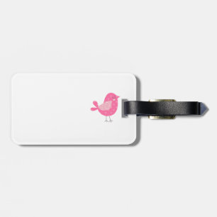 水玉模様の鳥花 ラゲッジタグ