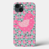 水玉模様の鳥花 Case-Mate iPhoneケース (裏面)