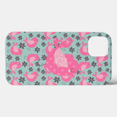 水玉模様の鳥花 Case-Mate iPhoneケース (裏面 (横))