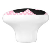 水玉模様の黒いバレエのスリッパの家具のノブ セラミックノブ (側面)