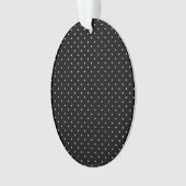 水玉模様の黒クリック色カスタマイズ オーナメント (正面)
