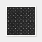 水玉模様の黒クリック色カスタマイズ スタンダードカクテルナプキン (正面)