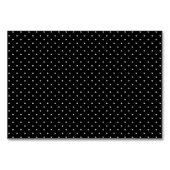 水玉模様の黒クリック色カスタマイズ テーブルナンバー (裏面)