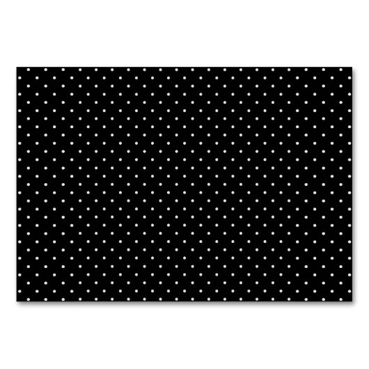 水玉模様の黒クリック色カスタマイズ テーブルナンバー (裏面)