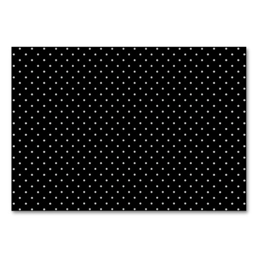 水玉模様の黒クリック色カスタマイズ テーブルナンバー (正面)