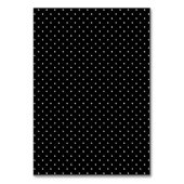 水玉模様の黒クリック色カスタマイズ テーブルナンバー (裏面)